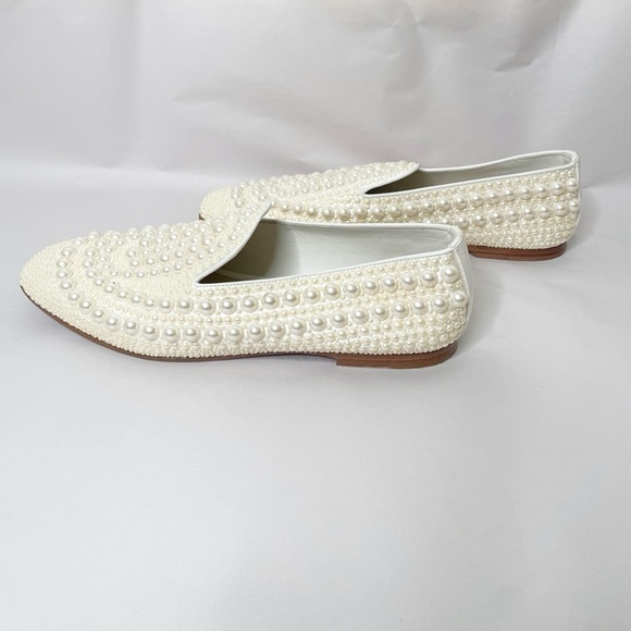 JIMMY CHOO Varsha Embellished Pearl Loafers - Picture 8 of 11